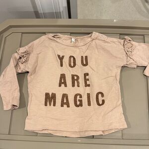 Rylee + Cru Beige 'You Are Magic' Long Sleeve Tee